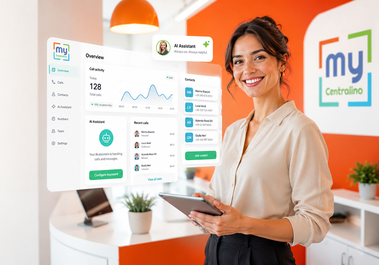 MyCentralino — operatrice con dashboard e assistente telefonico AI